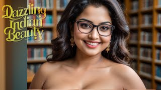 4K Indian AI Lookbook Model Swati  AI Art  Photoshoot In Library Ludhiyana [upl. by Yentrok]