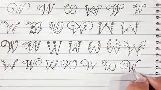 How To Design Letter quotWquot in Different Ways  All About English [upl. by Iah]