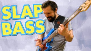 Bass Guitar Intervals Slap Bass Lesson with TAB [upl. by Doro]