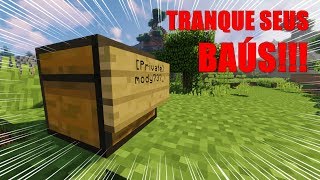 Sem mais furtos Como TRANCAR BAÚS  Lockette Pugin  Minecraft [upl. by Roswald]