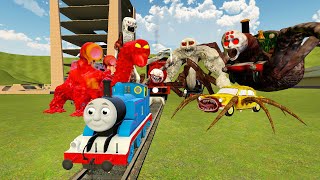 New Epic Escape From Thomas the Tank Engine vs Car Eater amp Choo Choo Charles In Garrys Mod [upl. by Amerigo150]