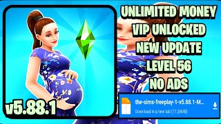 NEW UPDATE THE SIMS FREEPLAY APK SAVE DATA NIVEL 56 DINHEIRO INFINITO VIP 15 VERSÃO 5881 [upl. by Drofnil]