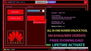 Huawei Free Tool 2023 FRP Bypass All Cpu QualcommKirin One Click Reset User Lock [upl. by Caterina]