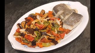 Bacalao con verduras en freidora de aire al estilo de Mariaje [upl. by Oderf646]