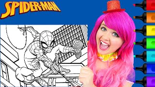 How To Color SpiderMan  Markers [upl. by Kralc]