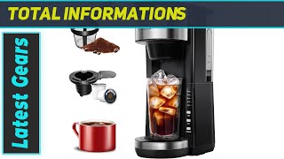 Hot and Iced Coffee Maker Single Serve for K Cup and Ground Coffee by Teglu The Ultimate [upl. by Mehala]