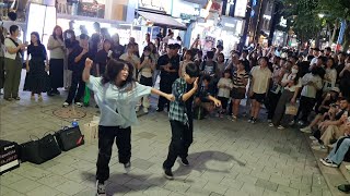 STREET ARTIST YU KAGAWA amp HYOJIN INTERACTIVE HONGDAE BUSKING 230815 [upl. by Chapell36]