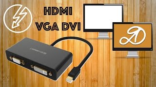 Переходник Mini DisplayPort Thunderbolt  VGA DVI HDMI Ugreen Посылка АлиЭкспресс 26 [upl. by Mchail]