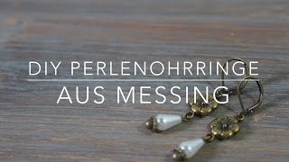 DIY Ohrringe mit Perlen  Perlenohrringe selber basteln [upl. by Enayd]