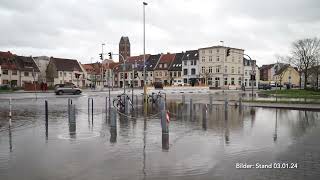 Warnung vor Hochwasser in Wismar [upl. by Klusek]