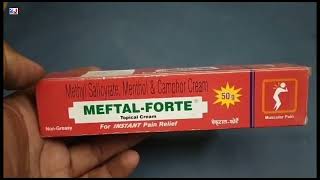 MEFTALFORTE Cream  Methyl Salicylate Menthol amp Camphor Cream  MEFTAL FORTE Cream Uses Benefits [upl. by Nyrad]