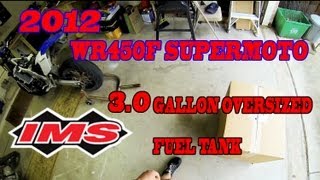 2012 WR450F IMS 30 Gallon Oversized Fuel Tank UnBoxing [upl. by Elleivad513]