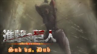 The Female Titans roar  Sub vs Dub [upl. by Sedicla]