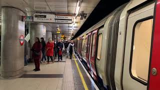 Westbound District Line Train at Embankment Station [upl. by Noseyt]