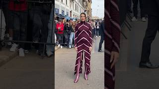 Giulia Salemi before Missoni milanfashionweek streetstylemilan [upl. by Zoba]