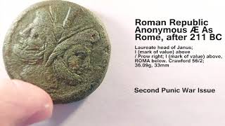 After 211 BC Roman Republic As Coin of the Second Punic War [upl. by Drobman674]