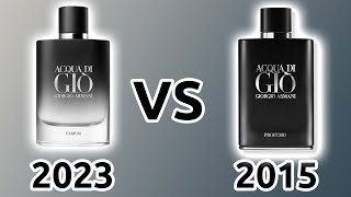 ACQUA DI GIO PARFUM VS PROFUMO REVIEW [upl. by Eimmas]