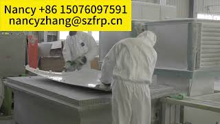 How FRP GRP GFRP PRFV fibra de vidrio Fiberglass Fibreglass SMC BMC Molding spoiler being Molded [upl. by Aketal]