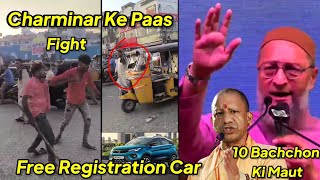 Charminar Ke Paas Marliye EV Gadio Par Free Registration Aur No Road Tax Asad Owaisi AIMIM Vs BJP [upl. by Aronid]