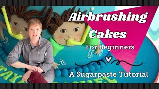 Cake Airbrushing Fondant Airbrush Cake decor [upl. by Itraa486]