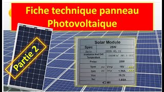 Le guide complet pour décoder la fiche technique dun panneau photovoltaïque  partie 2 [upl. by Waechter]