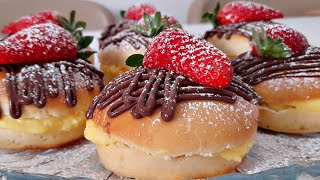 BOMBOLONI ALLA CREMA AL FORNO RICETTA FACILE [upl. by Terrag]