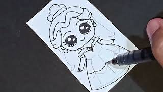 How to make sticker at home  easy diy sticker  princess Belle sticker diy howtomake [upl. by Huntlee]