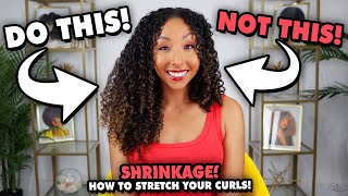 How To Stretch Your Curls amp Avoid Shrinkage Curly Hair Styling Tips  BiancaReneeToday [upl. by Littman]