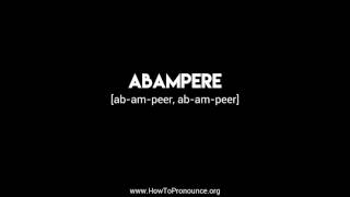 How to Pronounce quotabamperequot [upl. by Airasor]