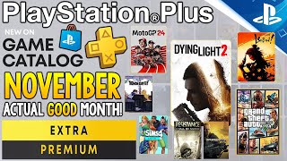 NEW PS Plus November UPDATE  An ACTUAL GOOD Month for Plus ExtraPremium [upl. by Auhoj]