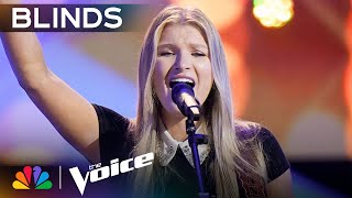 Sloane Simon Sweetly Sings quotUnwrittenquot and Dedicates It to Her Father  Voice Blind Auditions  NBC [upl. by Enattirb189]