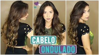 Tutorial Cabelo Ondulado Natural fácil [upl. by Glendon]