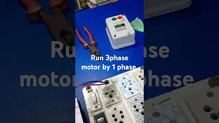 3 phase motor start in single phase supply elecrical 3hp viralshorts highlights 1ph supply [upl. by Molli]