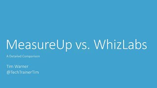 MeasureUp vs WhizLabs  A Detailed Comparison [upl. by Slorac]