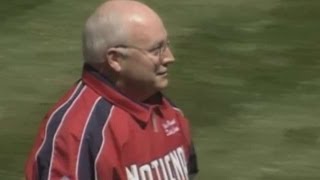 Vice President Cheney throws out first pitch [upl. by Ettenwad]