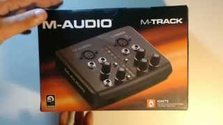 Unboxing Interfaz MTrack de MAudio para instrumentos y Microfonos [upl. by Gowon]