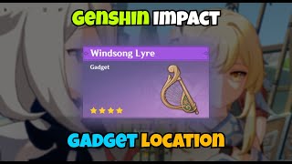 Cara Mudah Mendapatkan Gadget Windsong Lyre  Demo Melody di Genshin Impact  Windsong Lyre  Harp [upl. by Aihc]