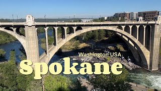 Spokane Falls  Spokane Riverfront Park  Spokane Washington USA [upl. by Satterfield973]