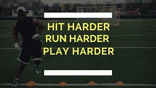 3 Football Training Drills To Hit Harder And Run Harder [upl. by Anilev]