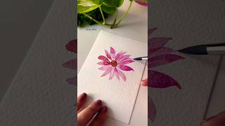 Watercolour Flower bookmark drawing flowers painting art watercolor shorts artsydiva [upl. by Fleda]