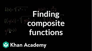 Creating new function from composition  Functions and their graphs  Algebra II  Khan Academy [upl. by Olsewski]