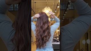 Clip in hair extensions tutorial clipinhairextensions hairextensions hairtutorial fallhaircolor [upl. by Enairda627]