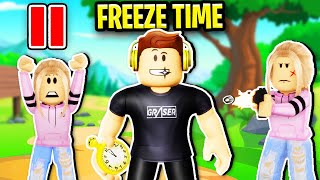 I Can Freeze Time In Roblox Brookhaven 😲🥶 [upl. by Marlin]