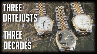 3 Rolex Datejust from 3 Different Decades [upl. by Docilu466]