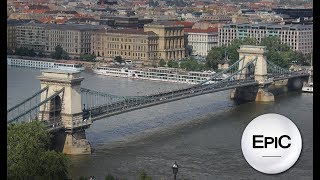 Chain Bridge Széchenyi Lánchíd  Budapest Hungary HD [upl. by Elleyoj333]