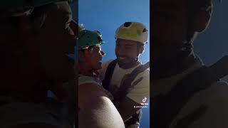 PUENTING DE ESPALDAS EN PAREJA 😱😱 extreme puenting trending [upl. by Aelak]