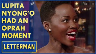 Lupita Nyongo Had A Big Oprah Moment  Letterman [upl. by Atiekahs349]