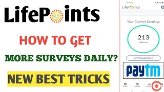 Lifepoints Survey Not Coming problem Lifepoints app How to get more survey Lifepoints app Survey [upl. by Vidal]