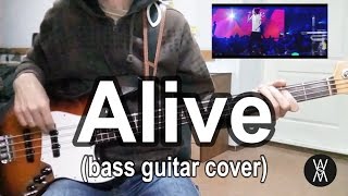 Alive  Hillsong YampF Bass Guitar Cover [upl. by Claman]