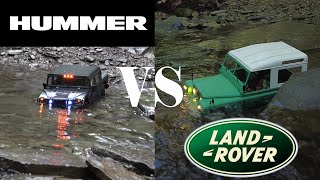 FMS Hummer H1 and Land Rover II 112 Water fording attempts  Will they make it [upl. by Noni]